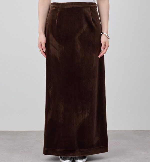  「【新色登場】【セットアップ対応】ベロアタイトスカート」|スカート|