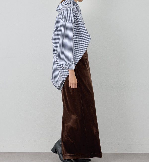  「【新色登場】【セットアップ対応】ベロアタイトスカート」|スカート|