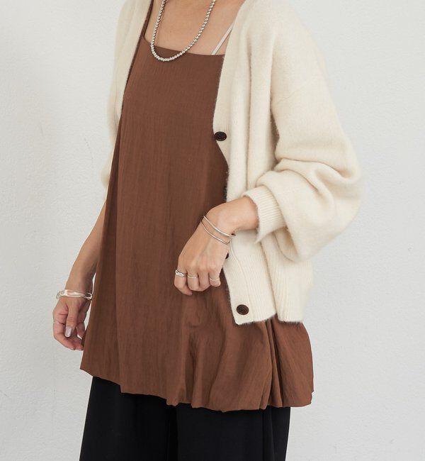  「バルーンチュニックキャミ」|キャミソール|ブラウン