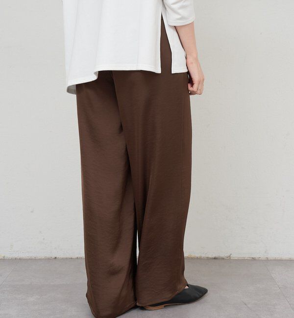  「サテンワイドパンツ」|チノ|