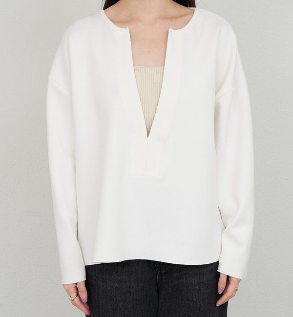  「【インフルエンサー＠tsuru00コラボ】スキッパーポンチプルオーバー」|ニット・セーター|