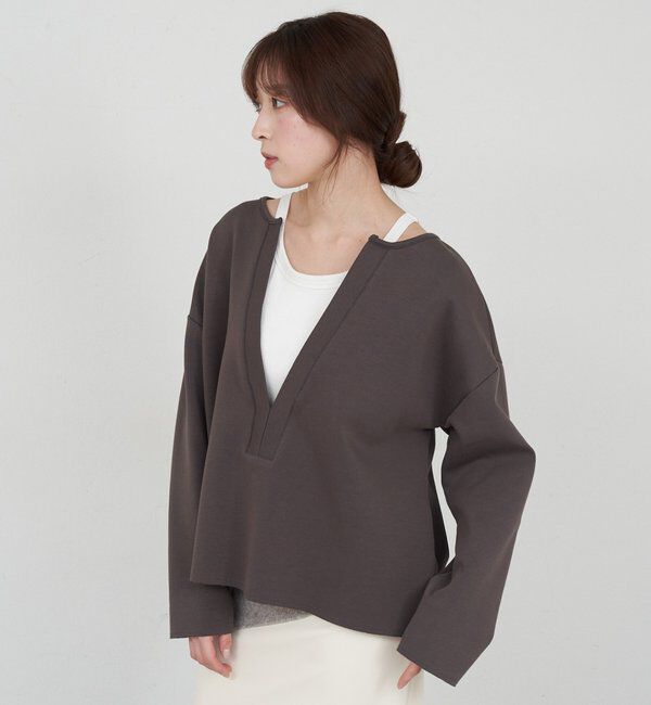  「【インフルエンサー＠tsuru00コラボ】スキッパーポンチプルオーバー」|ニット・セーター|