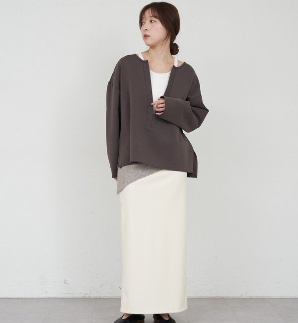  「【インフルエンサー＠tsuru00コラボ】スキッパーポンチプルオーバー」|ニット・セーター|