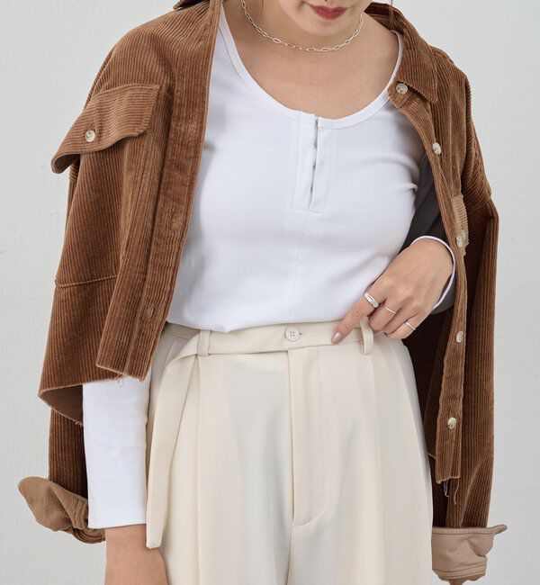  「フロントホックロンtee」|Tシャツ・カットソー|