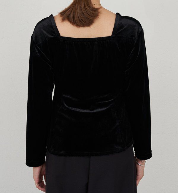  「ベロアペプラムプルオーバー」|Tシャツ・カットソー|