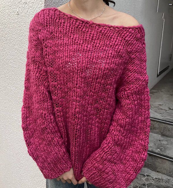  「テクスチャーオーバーニット」|パーカー|