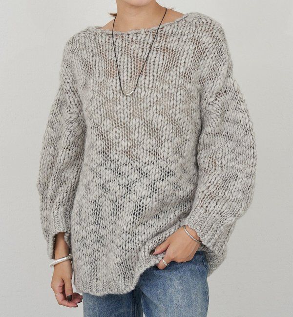  「テクスチャーオーバーニット」|パーカー|