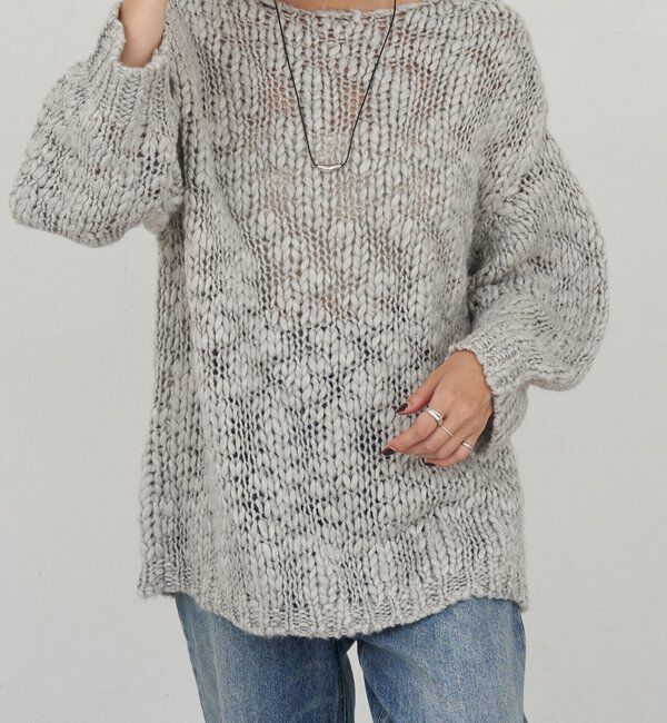  「テクスチャーオーバーニット」|パーカー|