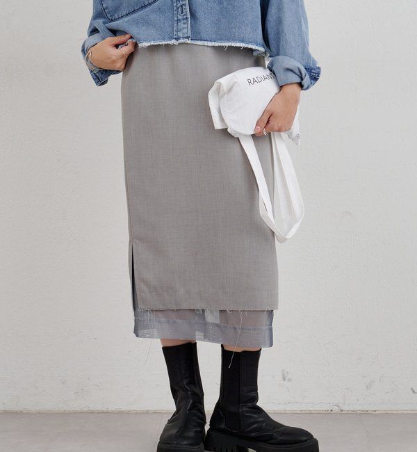  「【26SS予約】4WAYダブルレイヤードスカート」|スカート|