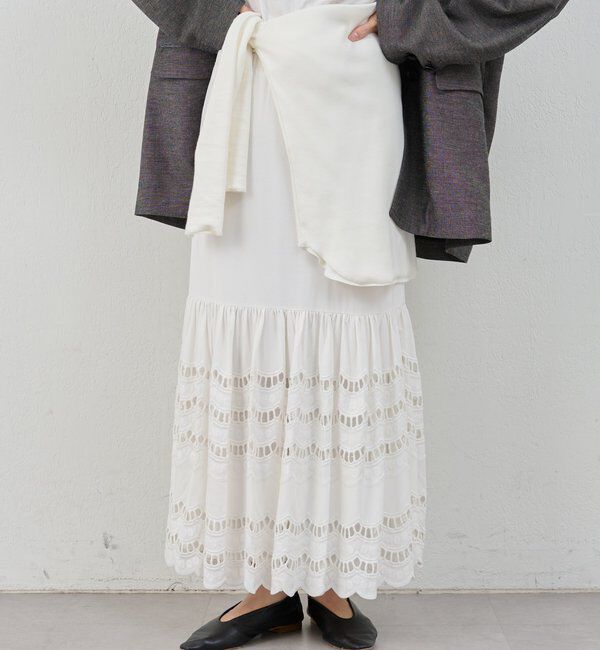  「スカラップレーススカート」|スカート|オフホワイト