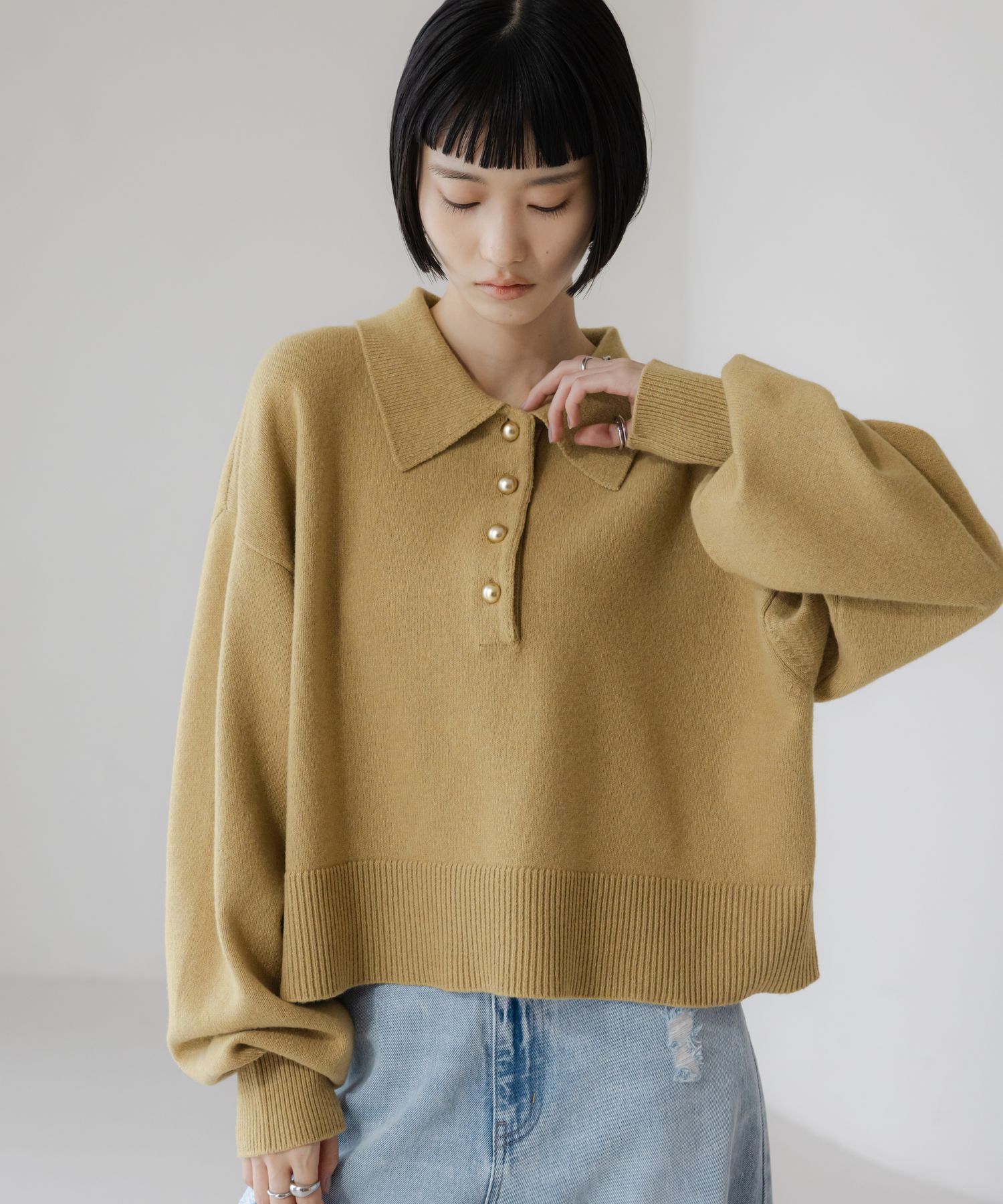 LOWRYS FARM「ﾎﾟﾛﾆｯﾄLS」|ニット・セーター|