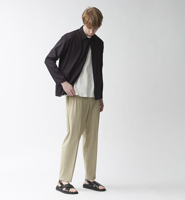ABAHOUSE「T/R ストレッチツイル シャツカーディガン」|シャツ・ブラウス|