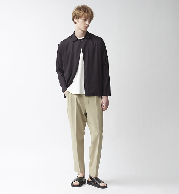 ABAHOUSE「T/R ストレッチツイル シャツカーディガン」|シャツ・ブラウス|