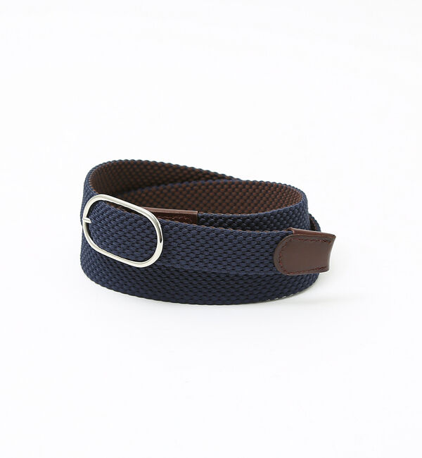 ABAHOUSE「リバーシブル  ゴムメッシュベルト【ブラウン&times;ネイビー / ブラック&times;グレー】」|ベルト|