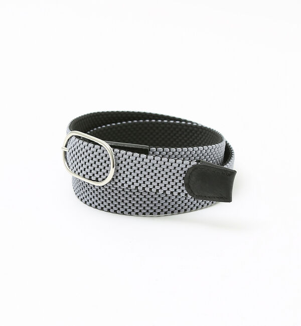 ABAHOUSE「リバーシブル  ゴムメッシュベルト【ブラウン&times;ネイビー / ブラック&times;グレー】」|ベルト|