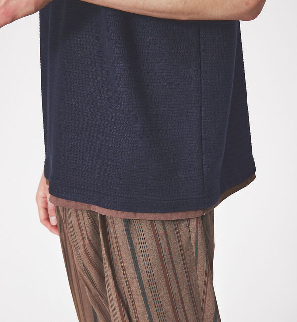 ABAHOUSE「【ドライタッチ 】ヘムラウンド 半袖 Ｔシャツ」|Tシャツ・カットソー|