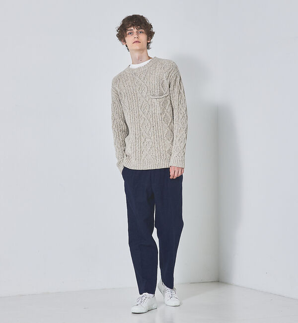 ABAHOUSE「【セットアップ対応】ウーリッシュ サイドライン 1タック パンツ」|その他|