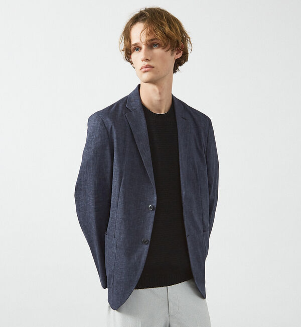 ABAHOUSE「【セットアップ対応】ソロストレッチリネン ライトジャケット / サマージャケット」|テーラードジャケット|