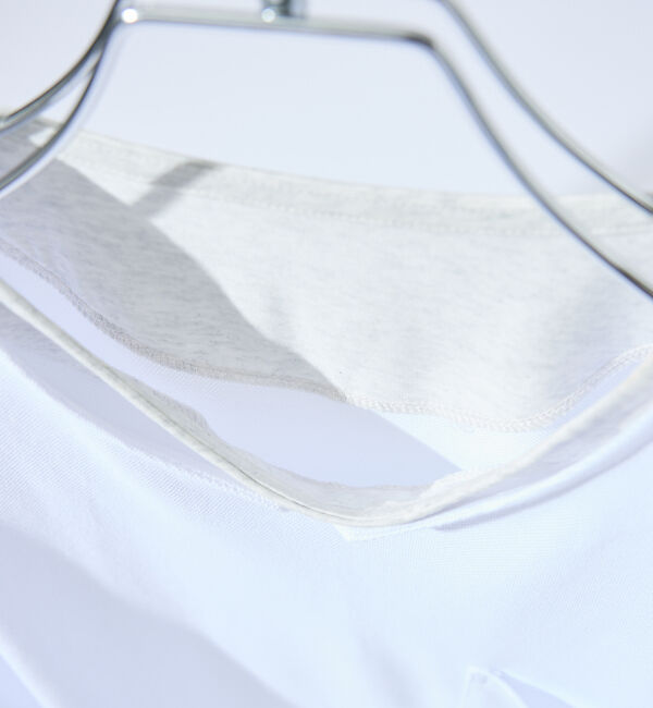 ABAHOUSE「キーネック カノコ半袖Tシャツ / フェイクレイヤード」|Tシャツ・カットソー|