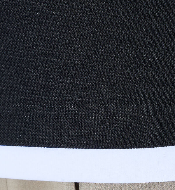 ABAHOUSE「キーネック カノコ半袖Tシャツ / フェイクレイヤード」|Tシャツ・カットソー|