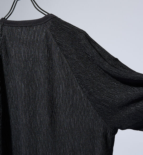 ABAHOUSE「エアプリーツ ストレッチ 半袖Tシャツ / オーバーサイズ」|Tシャツ・カットソー|