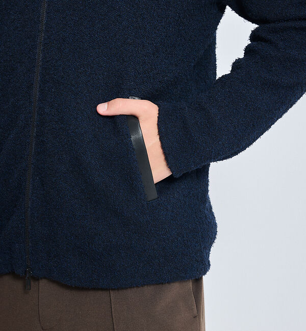 ABAHOUSE「カールヤーン ニットライダース / ニットブルゾン」|ブルゾン・スタジャン|