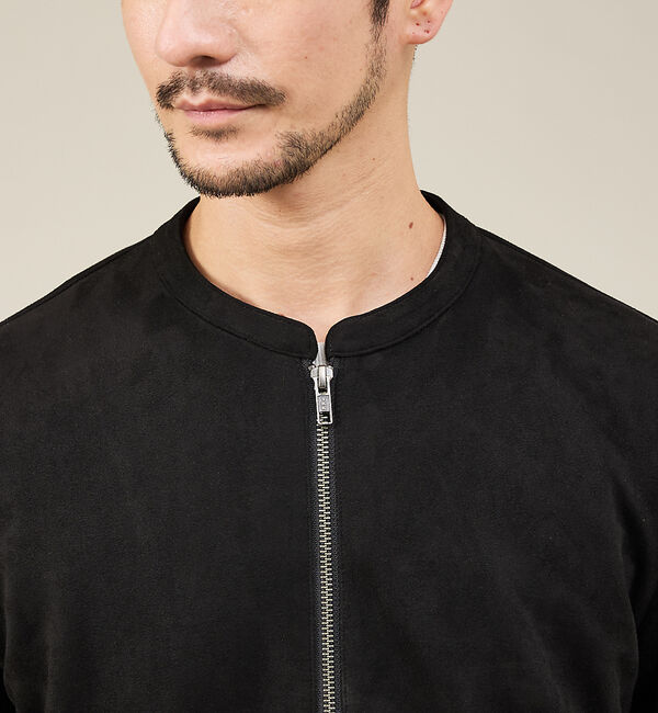 ABAHOUSE「【スエードライク】シングルライダース ブルゾン」|ライダースジャケット|