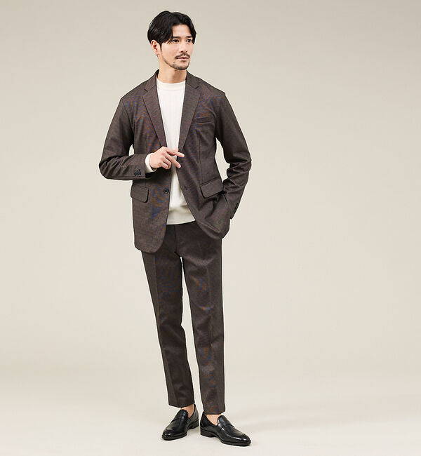 ABAHOUSE「【新型/セットアップ対応】ポンチ ジャケット / 4WAYストレッチ / ウォッ」|テーラードジャケット|