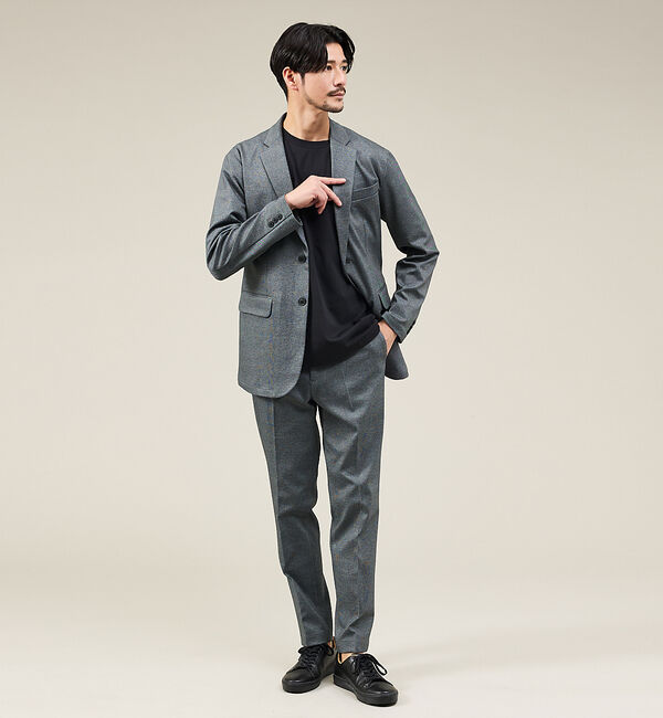 ABAHOUSE「【新型/セットアップ対応】ポンチ ジャケット / 4WAYストレッチ / ウォッ」|テーラードジャケット|