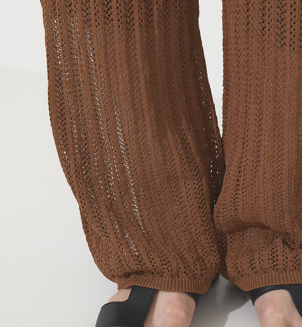 Rouge vif「【セットアップ対応】麻混レーシーニットパンツ」|その他|