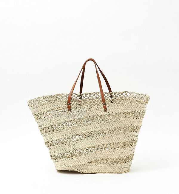 Rouge vif「【KECH Les ESSENTIELS/ケッシュ ル エッセンシャル】レザーハ」|かごバッグ|