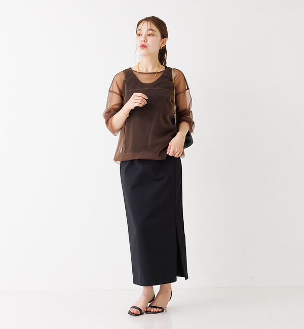 Rouge vif「ストレッチ タイトスリットスカート」|スカート|