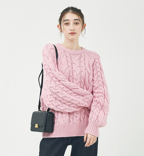 Rouge vif「ケーブルBIGプルオーバー」|ニット・セーター|