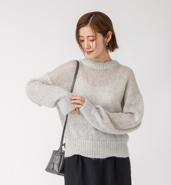 Rouge vif「ラメ&times;モヘア ニットプルオーバー」|ニット・セーター|