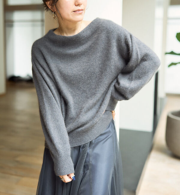 Rouge vif「ラクーン混パフスリーブニットプルオーバー」|ニット・セーター|