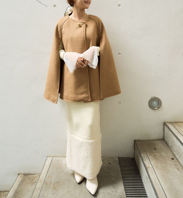 Rouge vif「【一部店舗限定】リブボートネックヘムフェザーワンピース」|ワンピース|