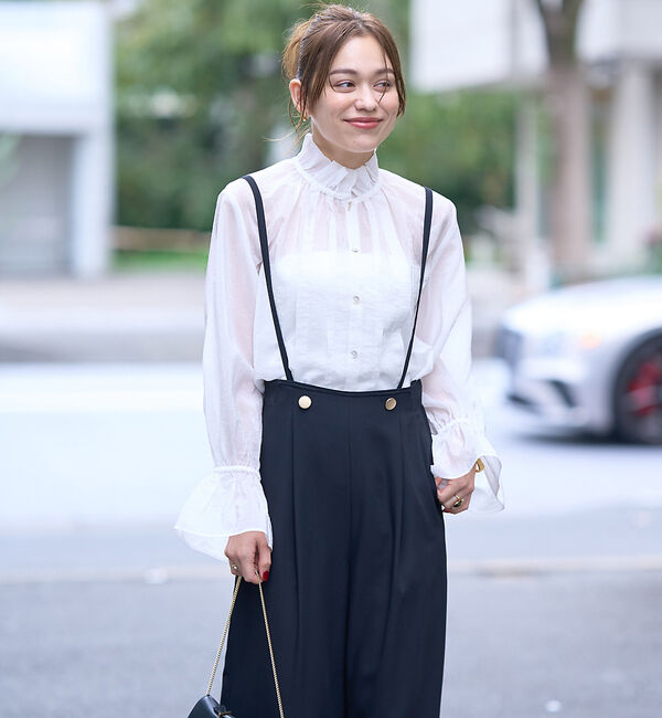 Rouge vif「フリルカラーシアーブラウス」|シャツ・ブラウス|