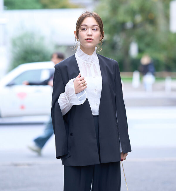 Rouge vif「フリルカラーシアーブラウス」|シャツ・ブラウス|