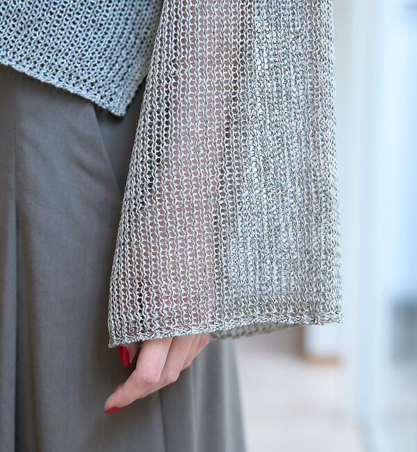 Rouge vif「シアーメッシュペーパーニットプルオーバー」|ニット・セーター|