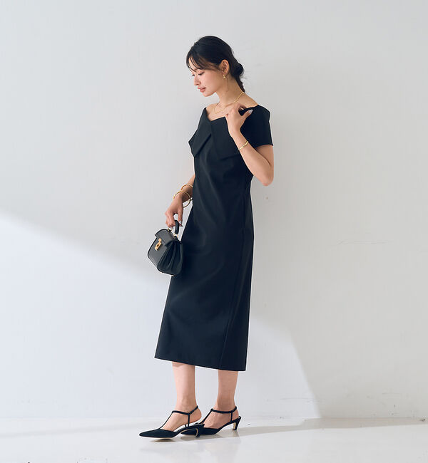 Rouge vif「【撥水】大衿トリコットワンピース」|ワンピース|