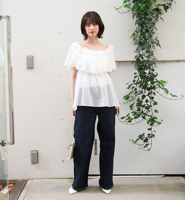 Rouge vif「コットンオフショルバルーンブラウス」|シャツ・ブラウス|