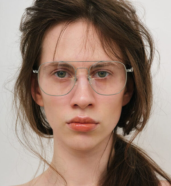 Rouge vif「【heyep／ヘイップ】ラインストーン&ロゴ付アビエイターメガネ」|メガネ|