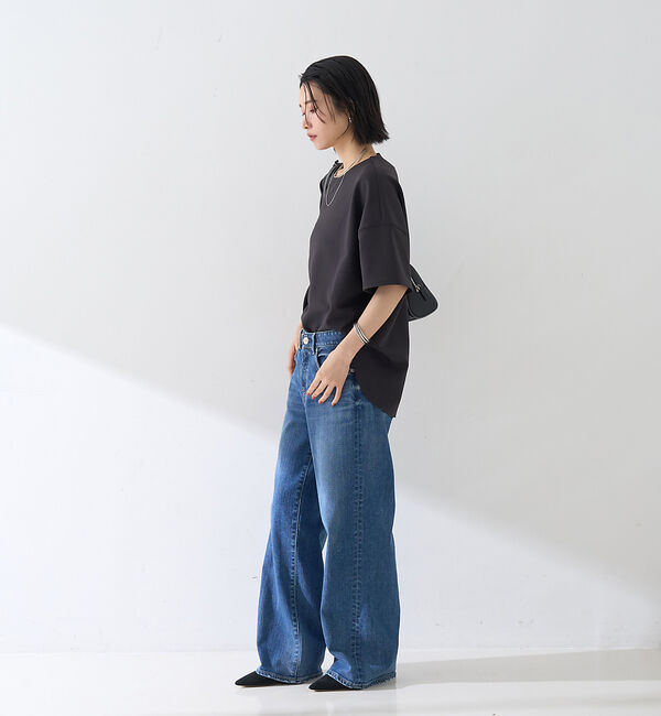 Rouge vif「【接触冷感】ストレッチダンボール半袖プルオーバー」|Tシャツ・カットソー|