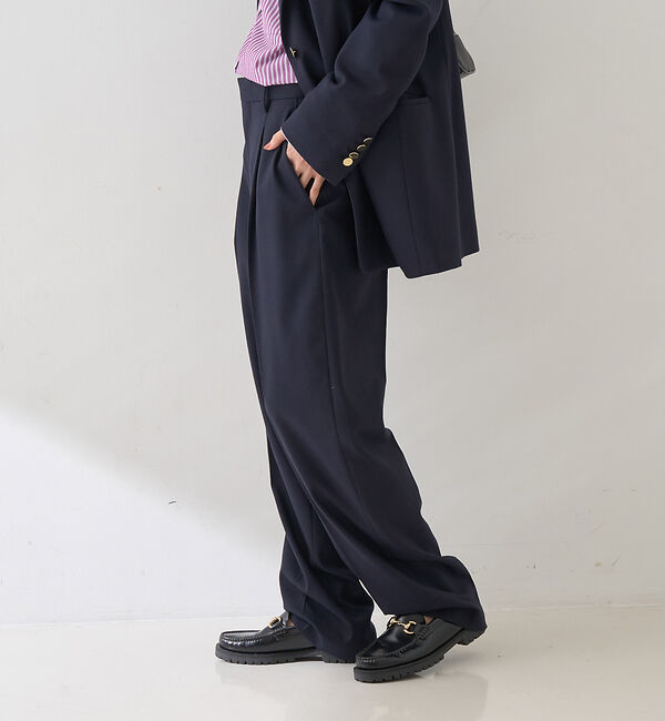 Rouge vif「【セットアップ対応】メンズライクウール混サキソニーテーパードパンツ」|その他|