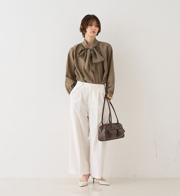 Rouge vif「【一部店舗限定】袖ボリュームボウタイブラウス」|シャツ・ブラウス|