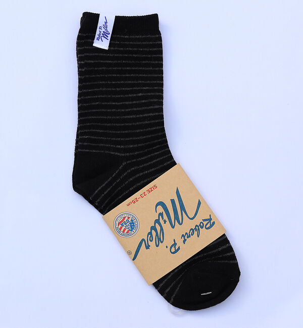 Rouge vif「【Robert P.Miller/ロバートピーミラー】1Pソックス クルー/靴下」|ソックス|ブラック系その他1