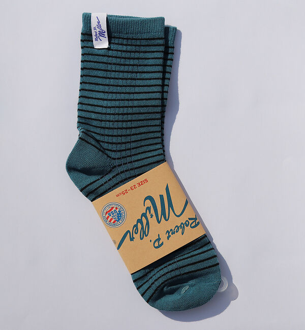 Rouge vif「【Robert P.Miller/ロバートピーミラー】1Pソックス クルー/靴下」|ソックス|ブルー系その他1