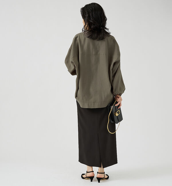 Rouge vif「スタンドカラータックシャツカーデ」|シャツ・ブラウス|