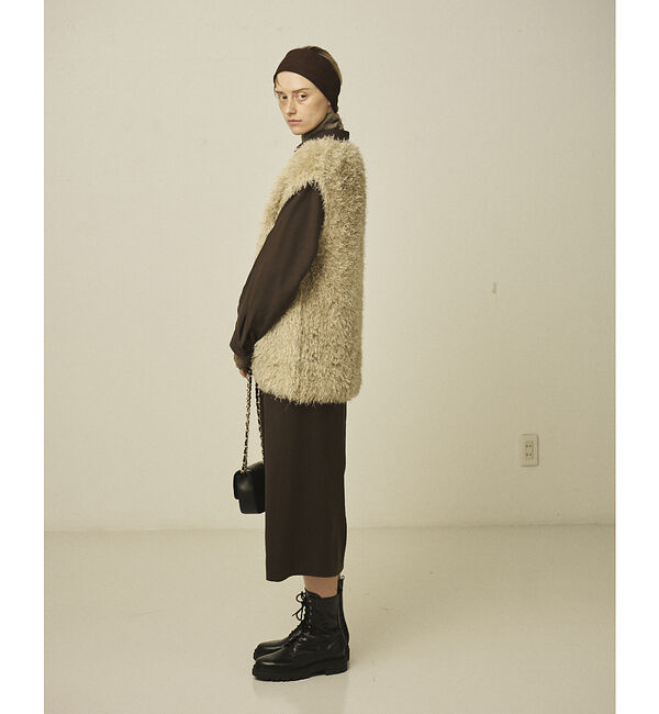 Rouge vif「フェザーニットジレベスト」|ニット・セーター|