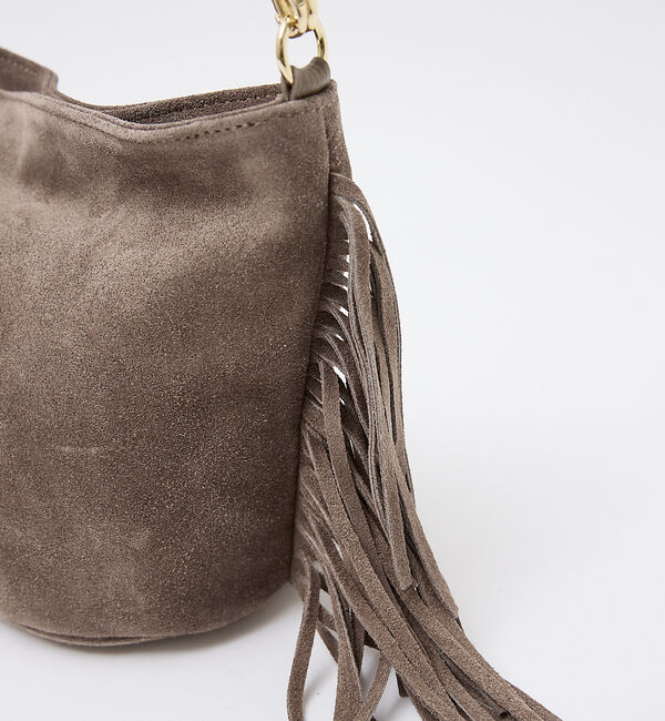 Rouge vif「【AULENTTI/オウレンティ】スエードフリンジショルダーバッグ / 本革/バ」|ショルダー・メッセンジャー|